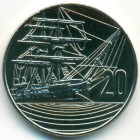 Новая Зеландия, 20 центов 1990 год (UNC)