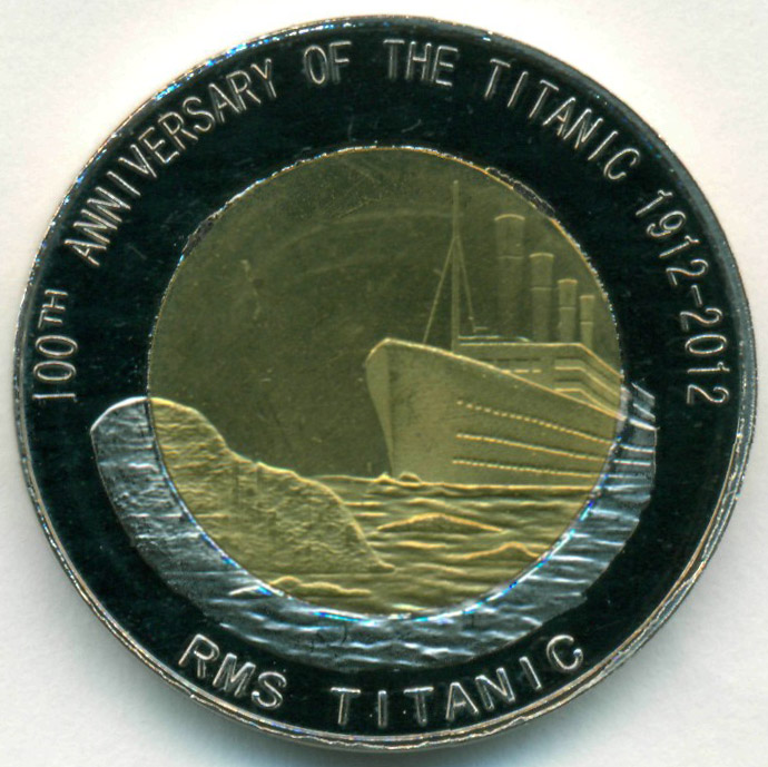 1 доллар 2012. Монеты Редонда Титаник 2012. Монета Титаник. Монета 1 доллар 2012 г. 1 Доллар Титаник.