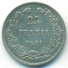 Княжество Финляндия, 25 пенни 1901 год L