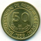 Перу, 50 сентимо 1988 год (UNC)
