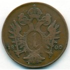 Австрия, 1 крейцер 1800 год А