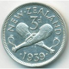Новая Зеландия, 3 пенса 1939 год