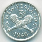 Новая Зеландия, 3 пенса 1946 год