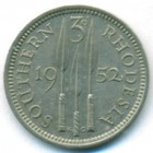 Южная Родезия, 3 пенса 1952 год
