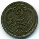 Австрия, 2 геллера 1903 год