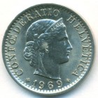 Швейцария, 20 раппенов 1969 год (UNC)