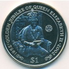 Британские Виргинские острова, 1 доллар 2002 год (UNC)